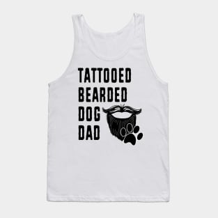 Dog Dad Bearded Tattooed Fathers Day Pet Lover Tank Top